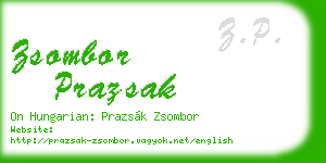 zsombor prazsak business card